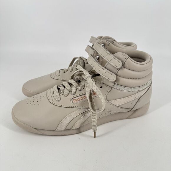 Reebok Freestyle Hi “The 54-11” Women’s High Top Sneakers Beige Size 9 - Picture 4 of 11
